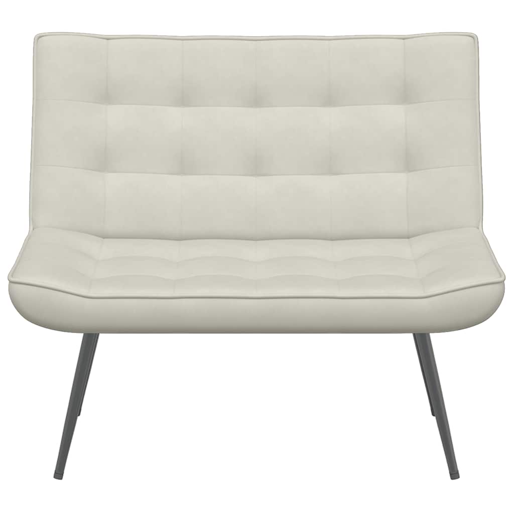 Sitzbank Hellgrau 110x74x84 cm Samt