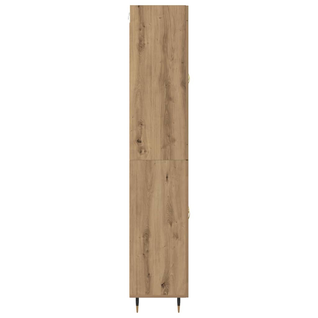 Highboard Betongrau 69,5x34x180 cm Holzwerkstoff