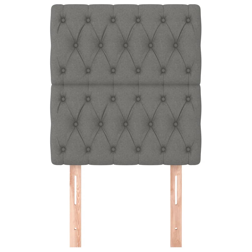Kopfteil Hellgrau 80x7x118/128 cm Stoff