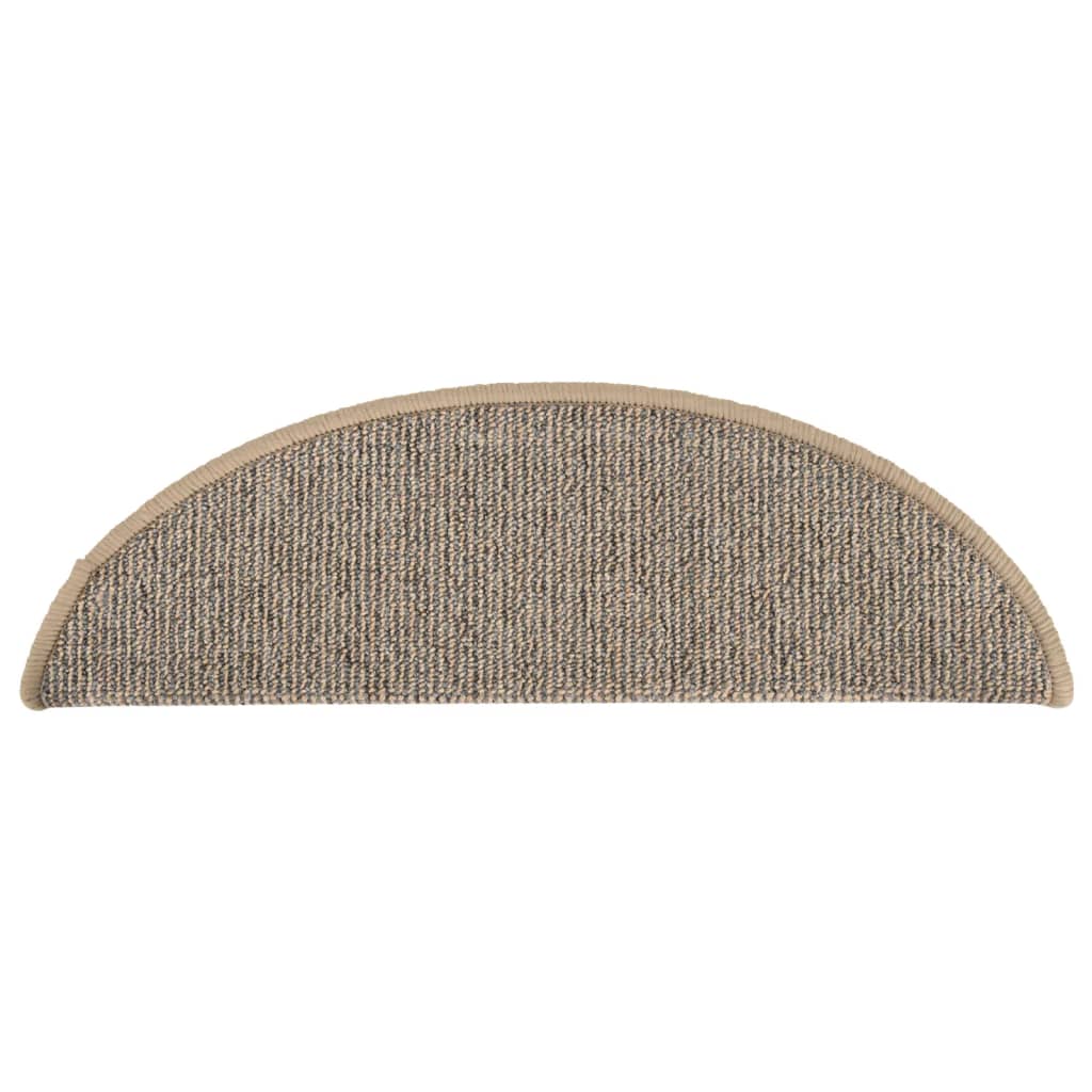 Stufenmatten 15 Stk. 56x17x3 cm Grau Halbrund