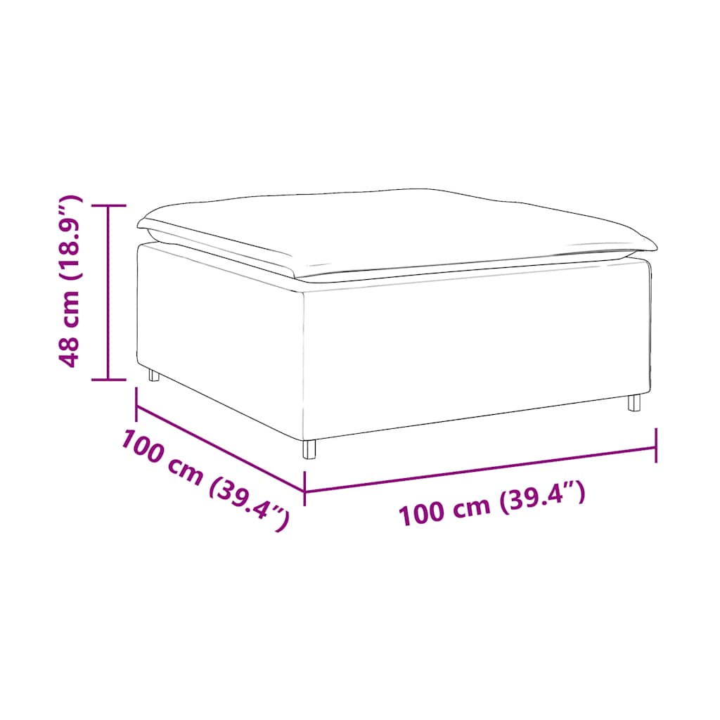Modulares Sofa Endmodul mit Armlehne Kissen Hellgrau 100 cm