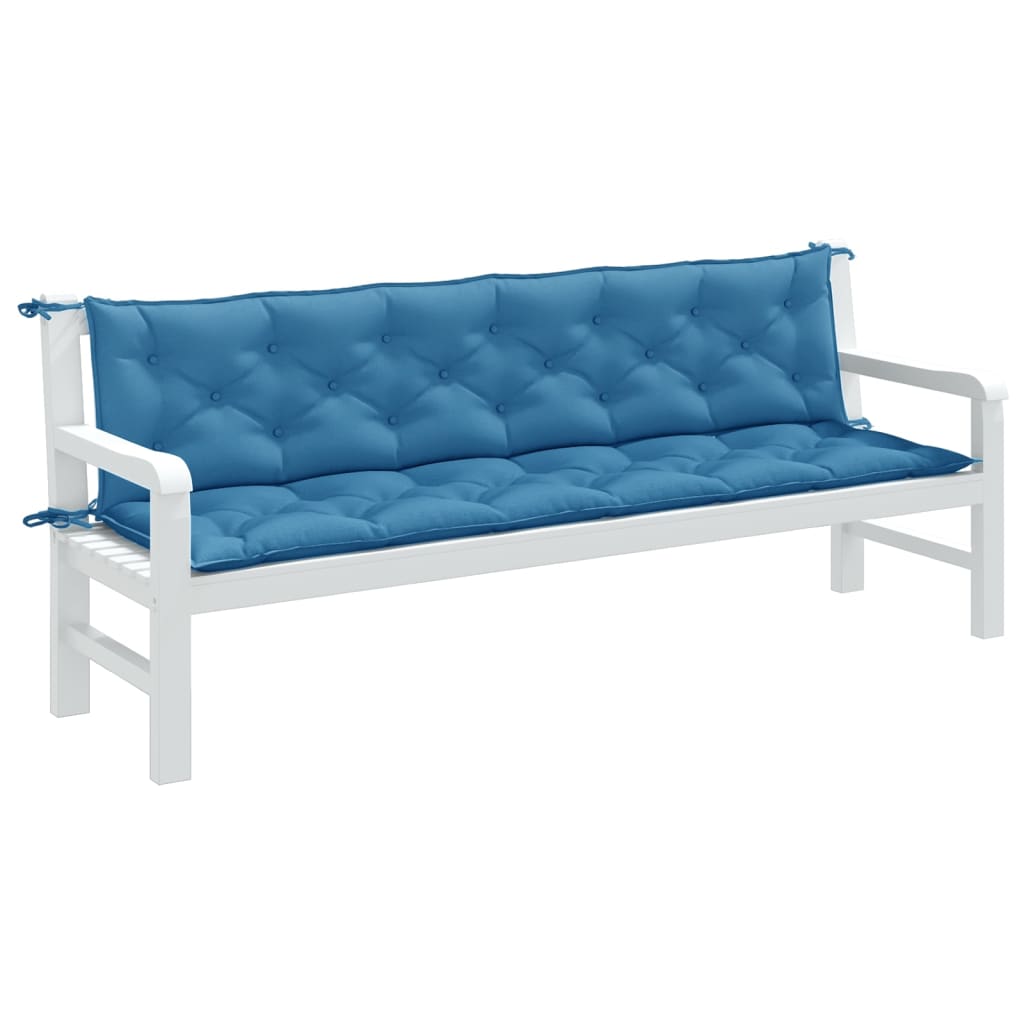 Gartenbank-Auflagen 2 Stk. Melange Anthrazit 100x50x7 cm Stoff