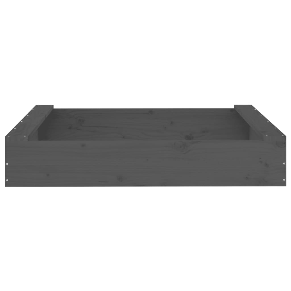 Sandkasten mit Sitzen Honigbraun Quadratisch Massivholz Kiefer