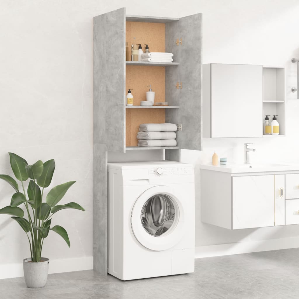 Waschmaschinenschrank Weiß 64x25,5x190 cm
