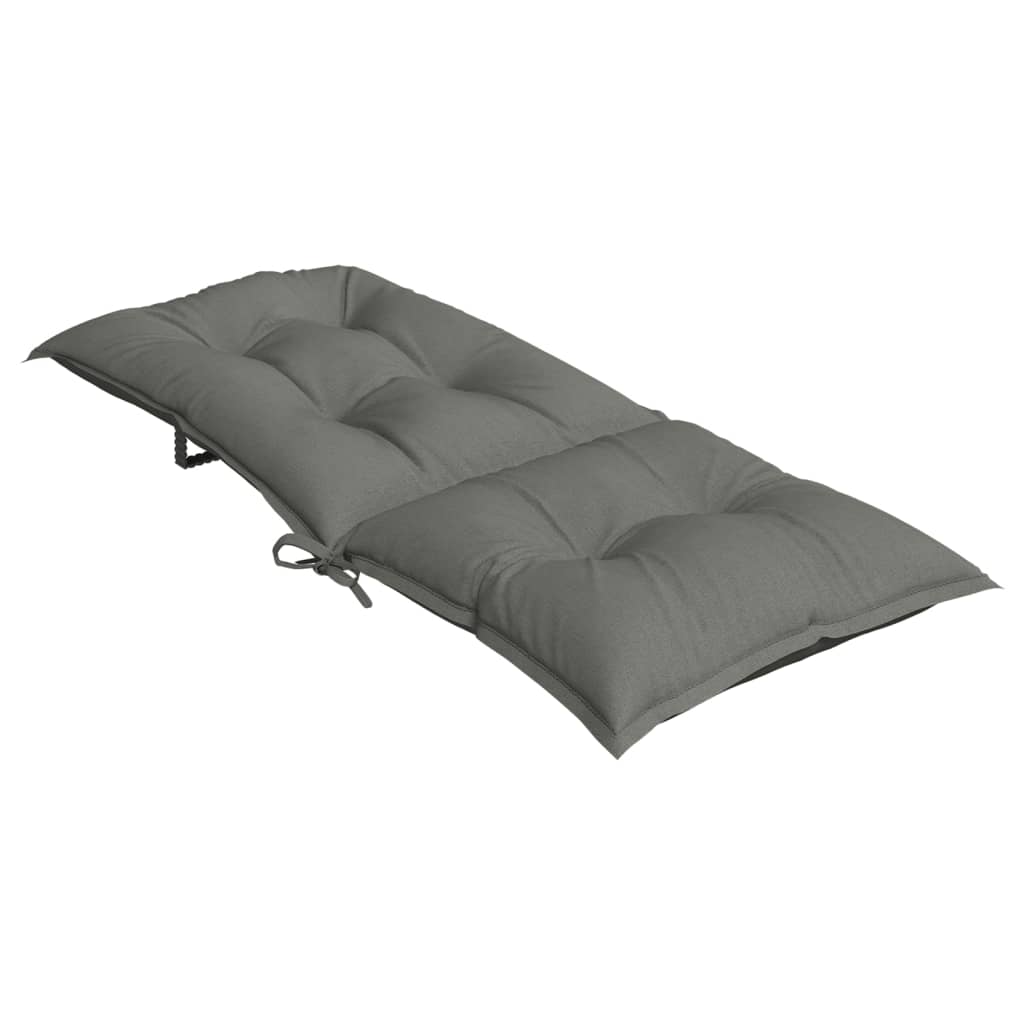 Hochlehner-Auflagen 2 Stk. Melange Anthrazit 120x50x7cm Stoff