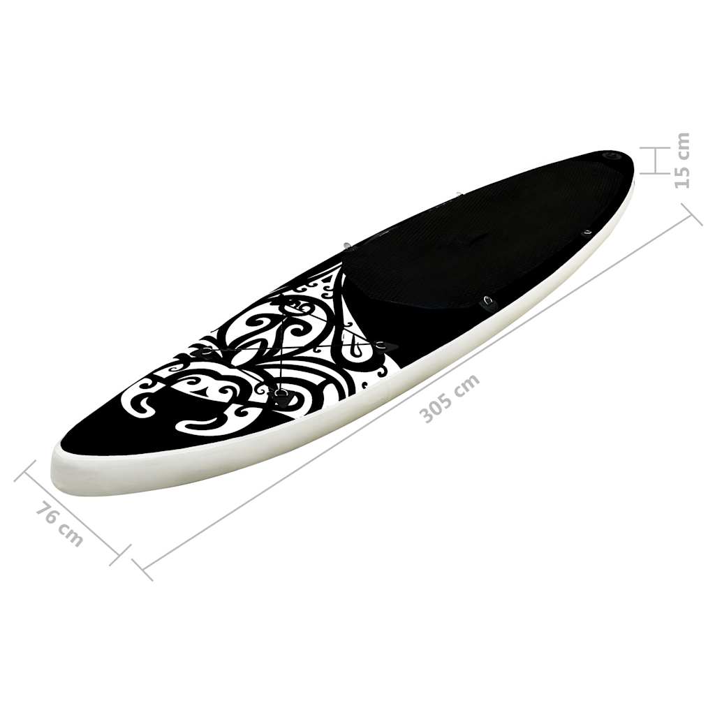 Aufblasbares Stand Up Paddle Board Set 305x76x15 cm Blau