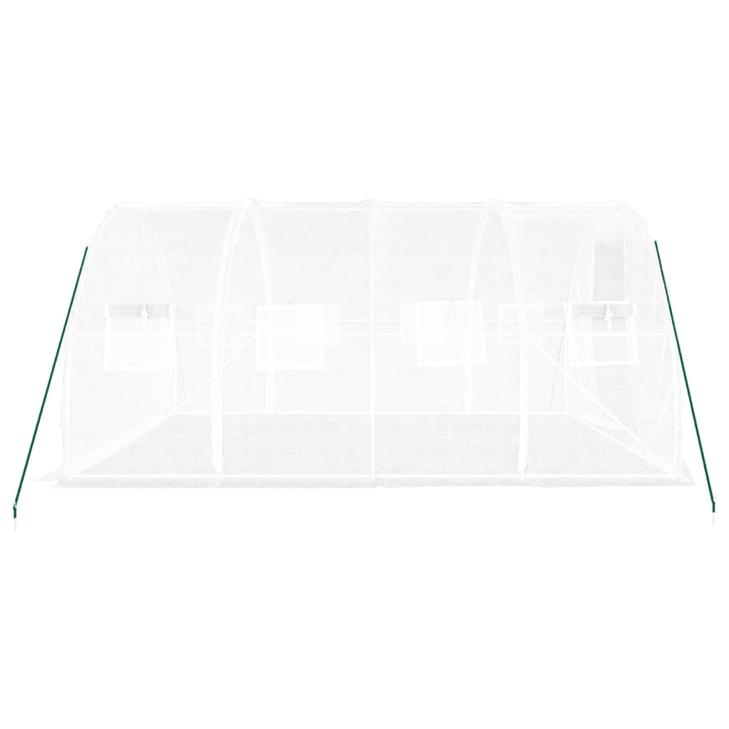Gewächshaus mit Stahlrahmen Grün 48 m² 16x3x2 m