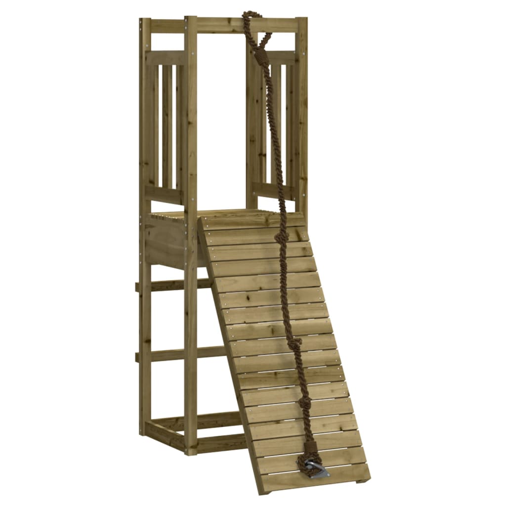 Spielturm mit Kletterwand Massivholz Kiefer