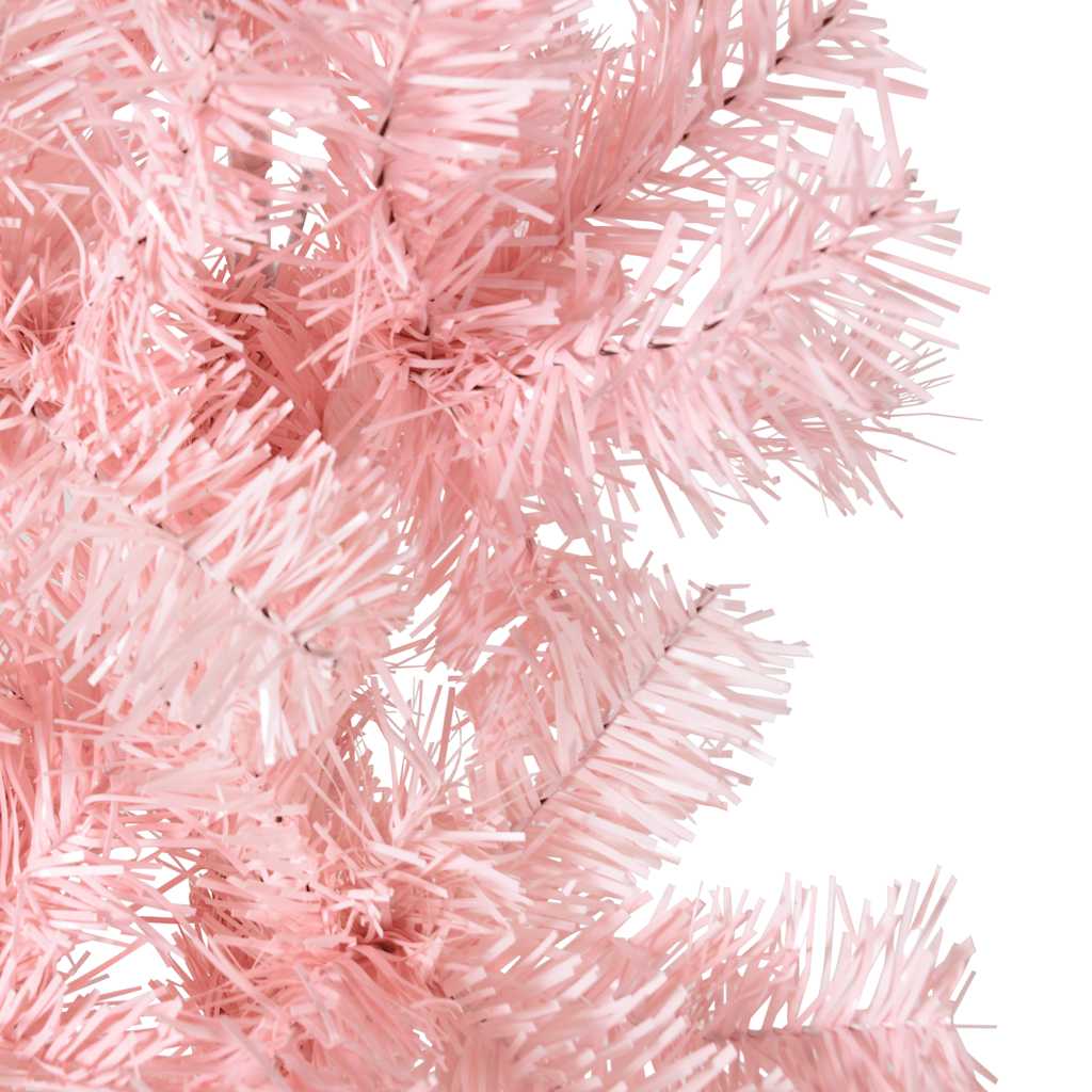Künstlicher Halb-Weihnachtsbaum mit Ständer Schlank Weiß 180 cm