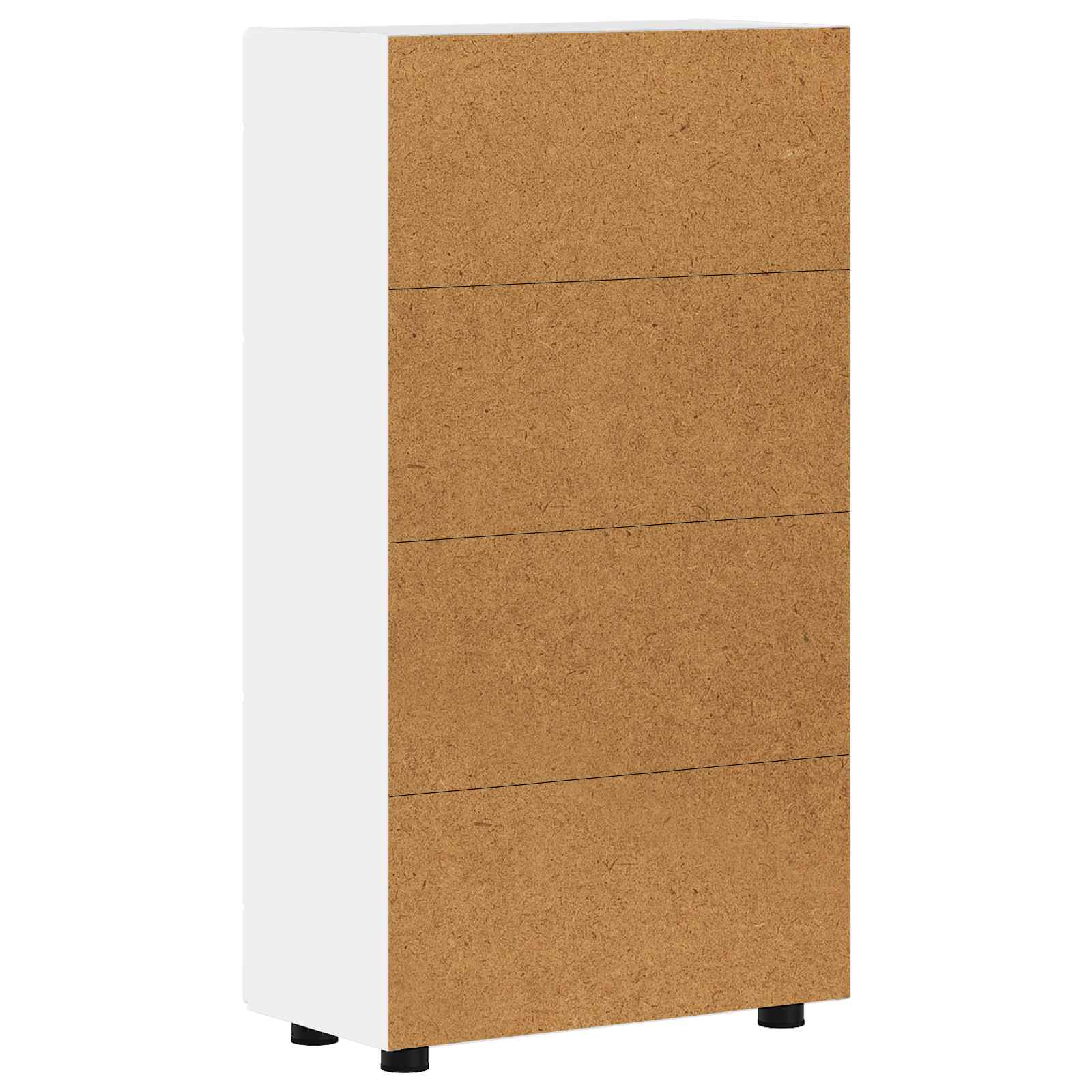 Highboard mit Regal FLORIN Weiß 60 x 35 x 182 cm Holzwerkstoff