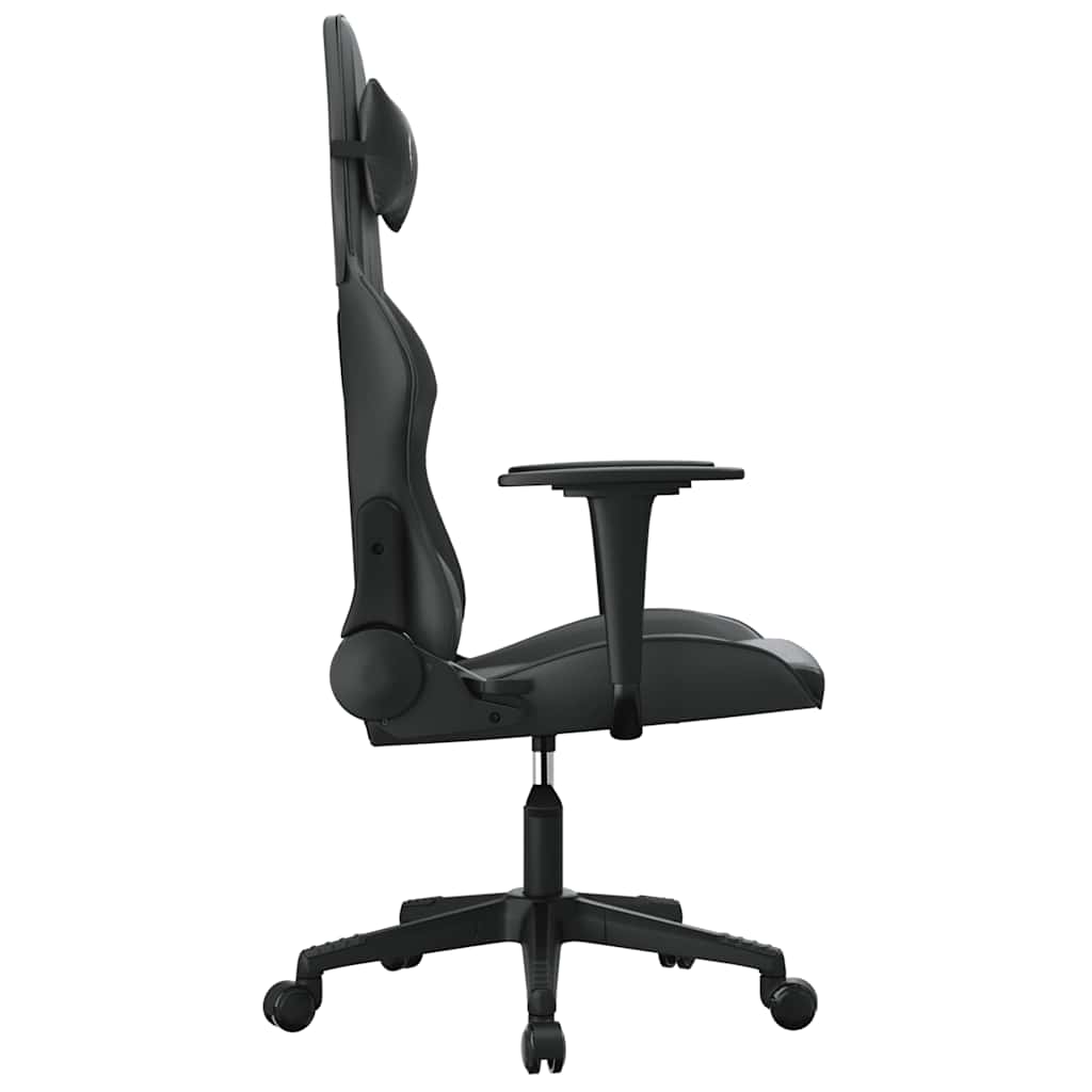Gaming-Stuhl mit Massagefunktion Schwarz und Blau Kunstleder