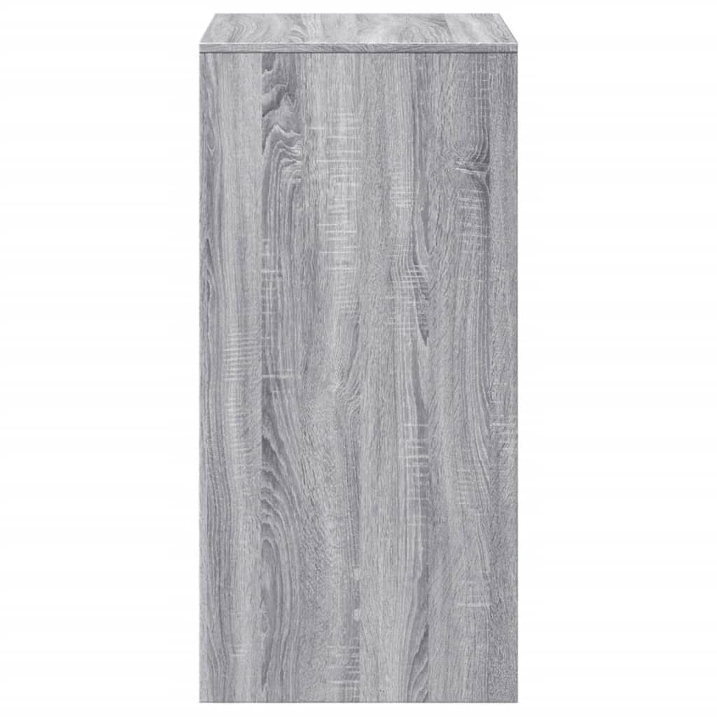 Bartisch Schwarz Eichen-Optik 102 x 50 x 103,5 cm Holzwerkstoff