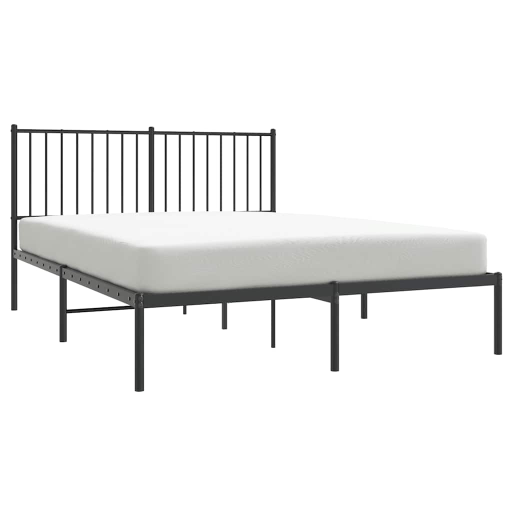 Bettgestell Metall Schwarz 75x190 cm
