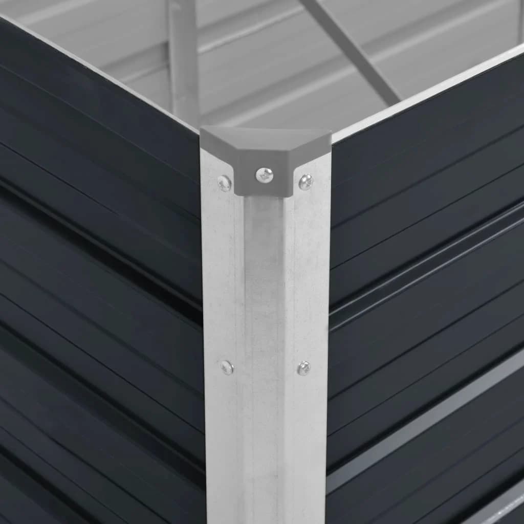 Hochbeet Anthrazit 160 x 80 x 77 cm Verzinkter Stahl