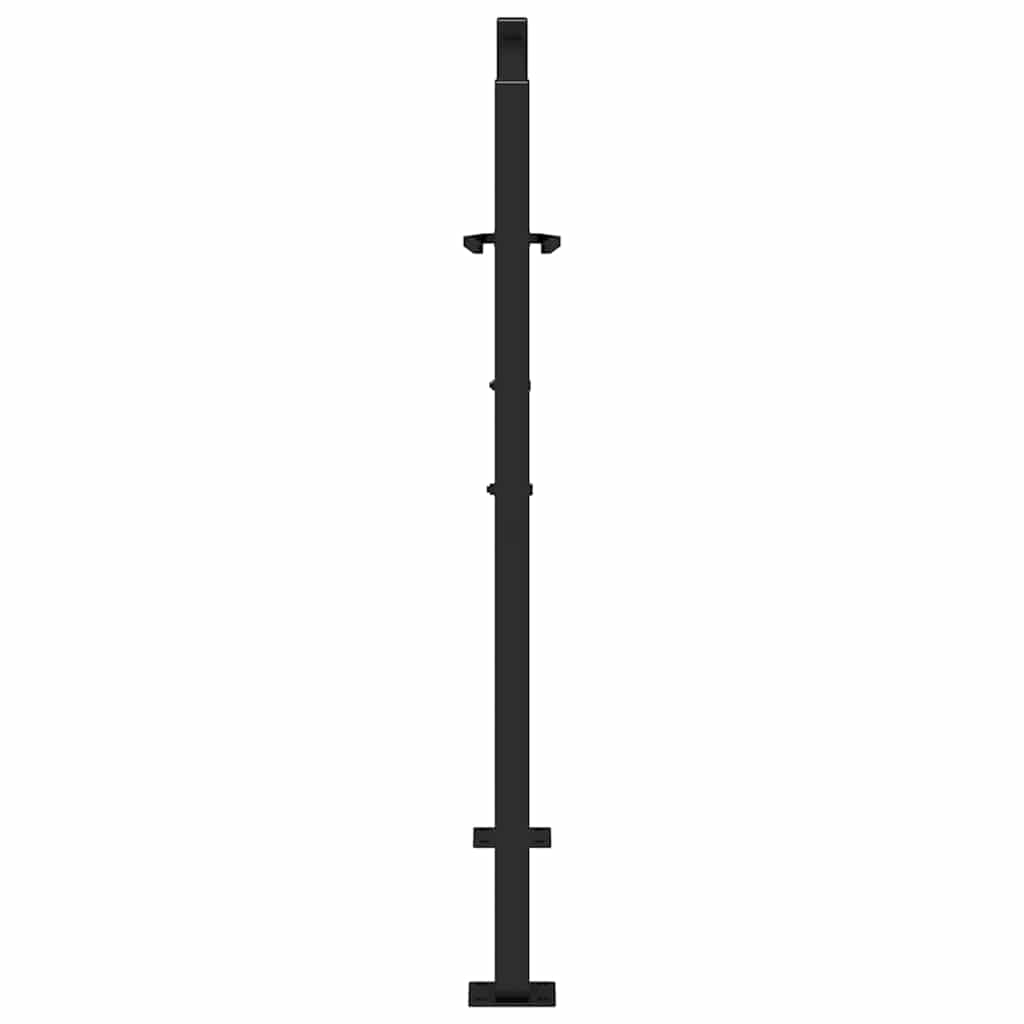 Gartentor Schwarz 100x100 cm Stahl Lichtdesign