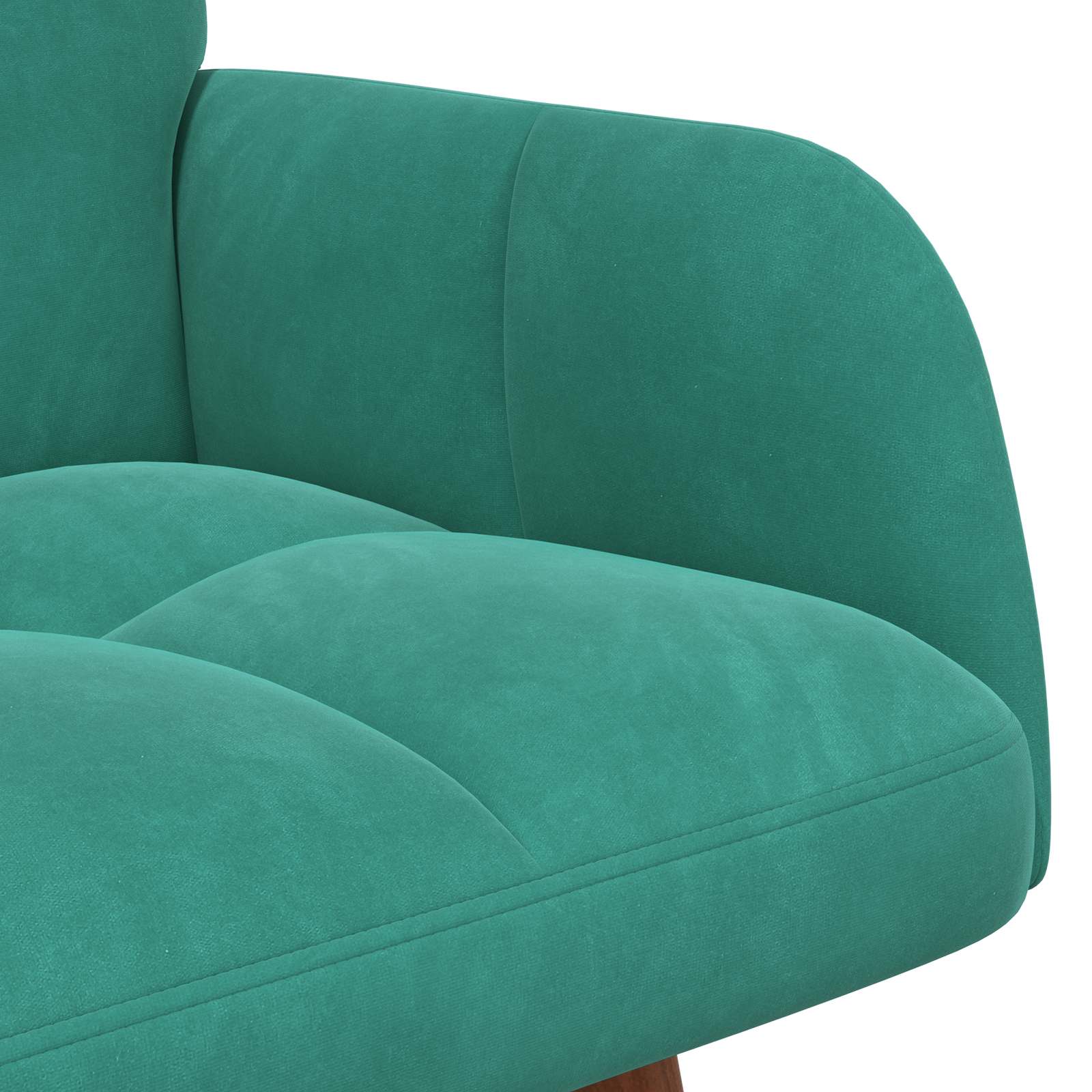 2-Sitzer Sofa Hellgrau 115 x 61 x 87 cm Samt (V)