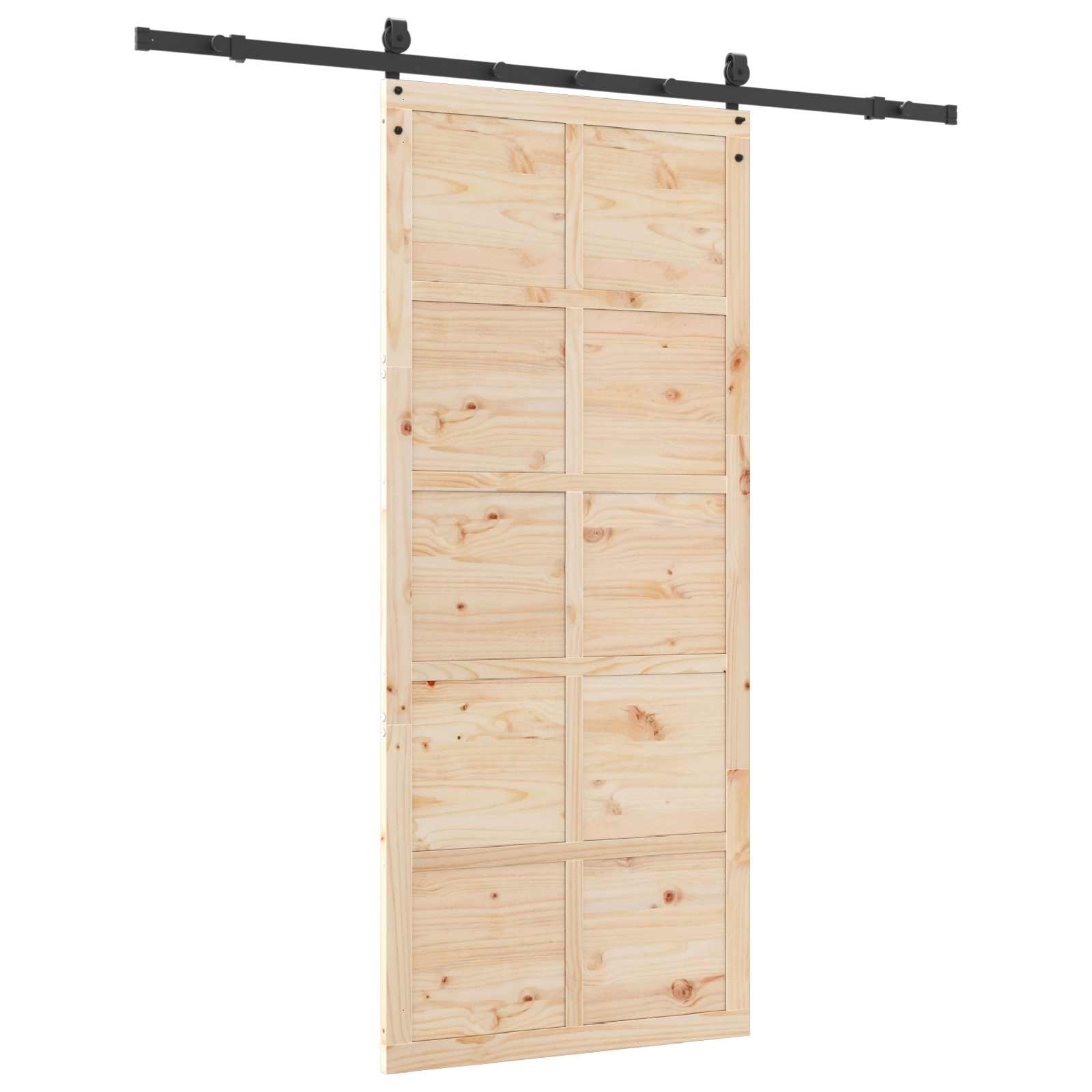 Schiebetür Natur 100 x 208 cm Massives Kiefernholz