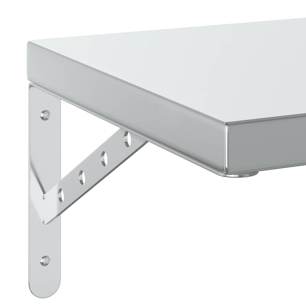 Wandregale 2 Stk. 100x40 cm Silbern Edelstahl