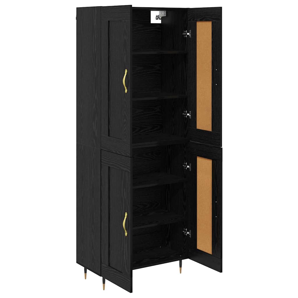 Highboard Betongrau 69,5x34x180 cm Holzwerkstoff