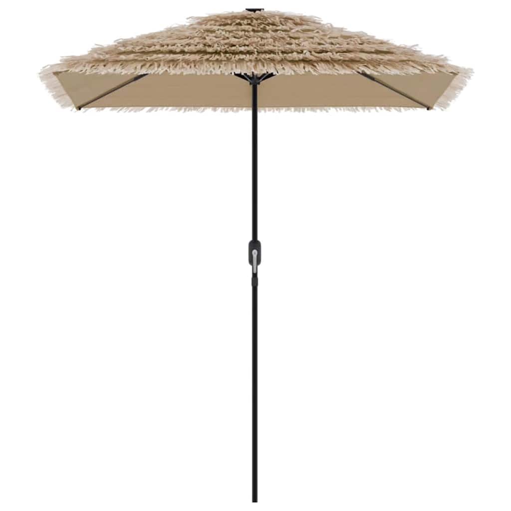 Sonnenschirm mit LED und Stahlmast Braun 248x248x248 cm