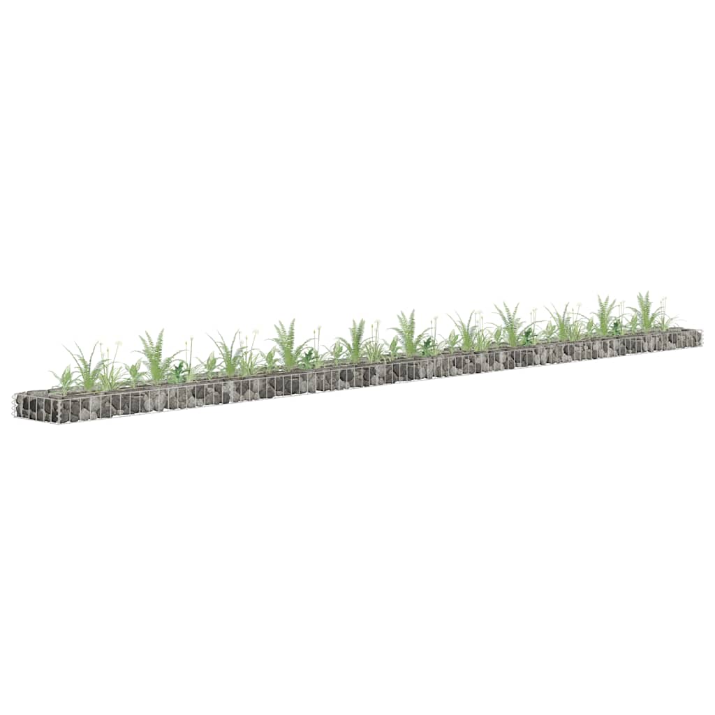 Gabionen-Hochbeet Verzinkter Stahl 90x30x10 cm