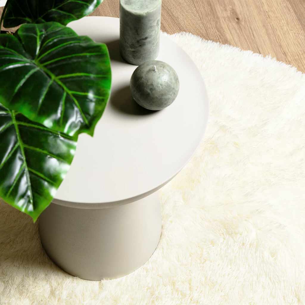 Teppich Shaggy Hochflor NAVARRA Beige 60x100 cm Polyester