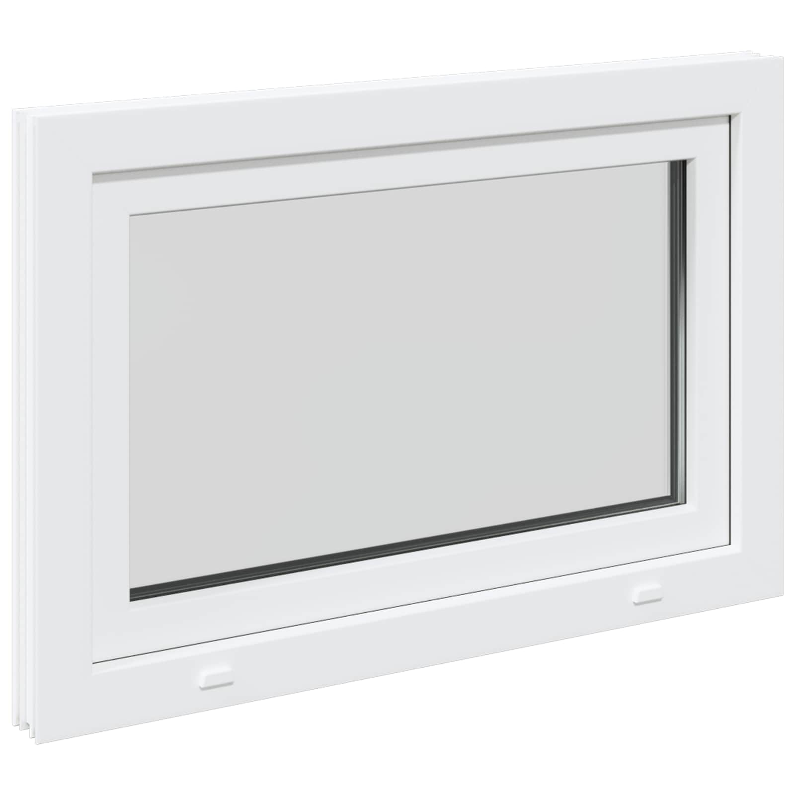 Kellerfenster RISOR 50 x 50 cm PVC und Glas Weiß