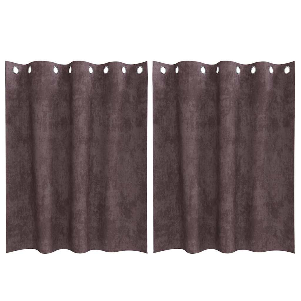 Samtvorhänge mit Vorhängen 2 pcs Weinrot 140 x 140 cm Samt