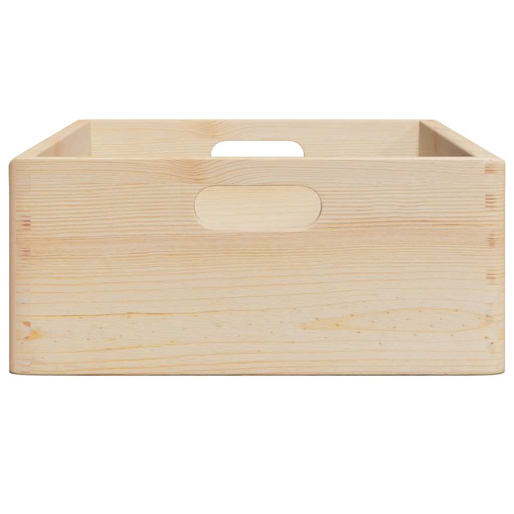 Holzkiste mit Deckel 40x30x13 cm Massivholz Kiefer
