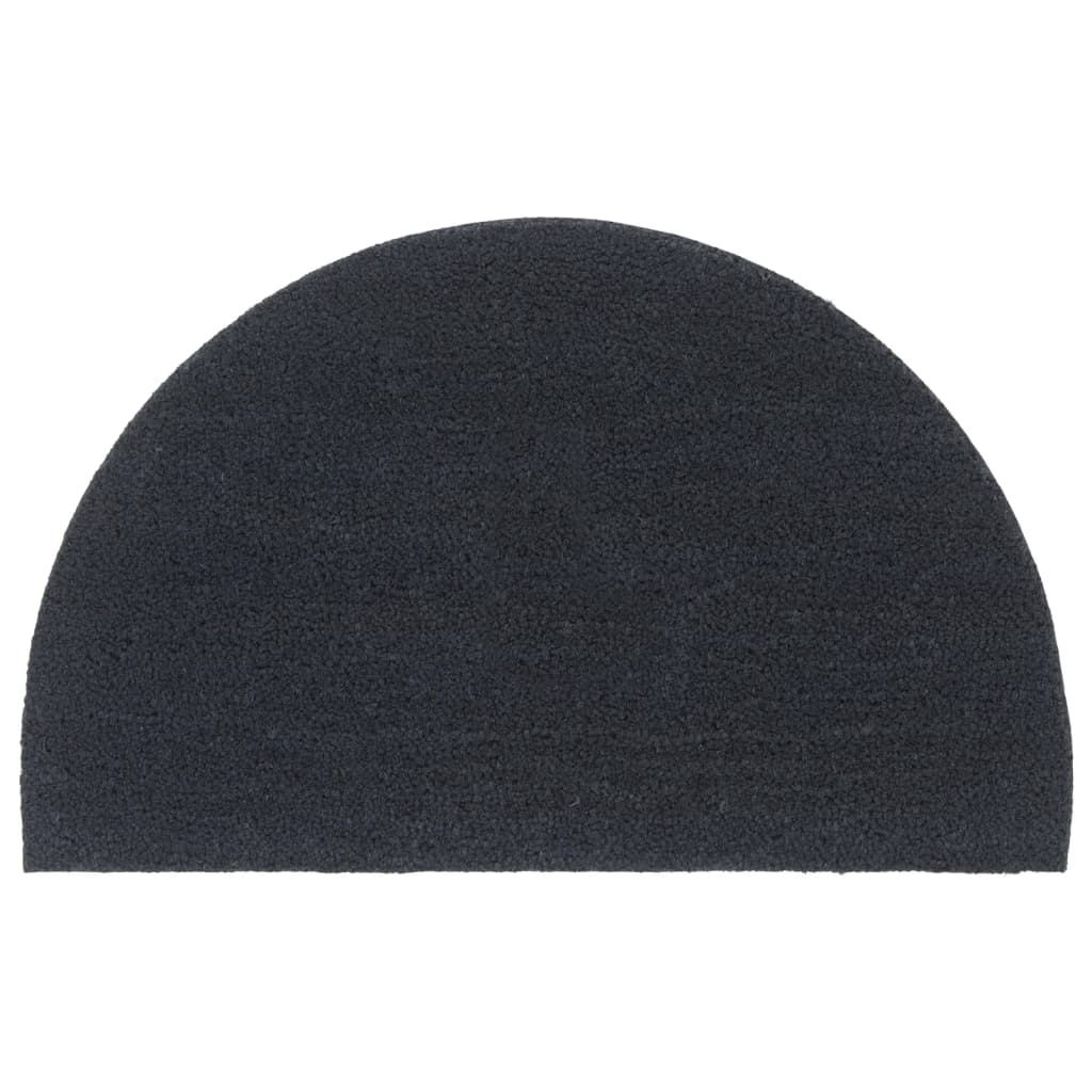Fußmatte Schwarz Halbrund 60x90 cm Kokosfaser Getuftet