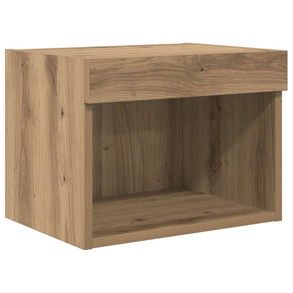 5-tlg. Wohnwand mit LED-Beleuchtung Weiß Holzwerkstoff