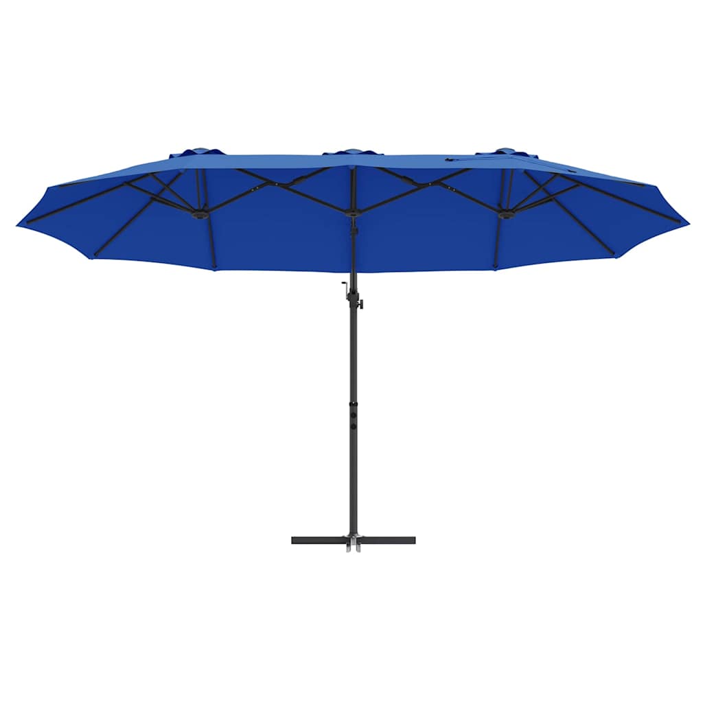 Sonnenschirm Sand 372 x 198 x 243 cm Polyester und Aluminium