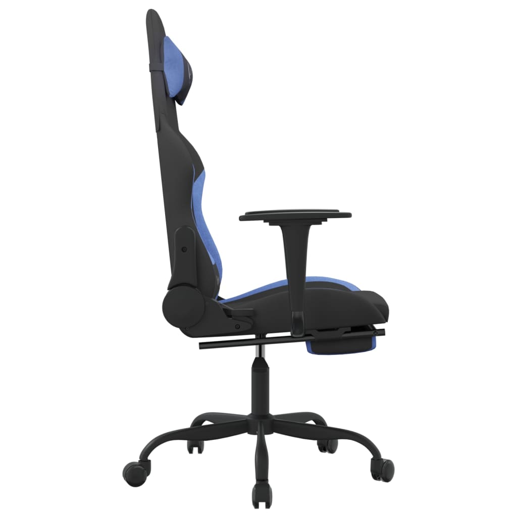 Gaming-Stuhl mit Massagefunktion Schwarz und Creme Stoff