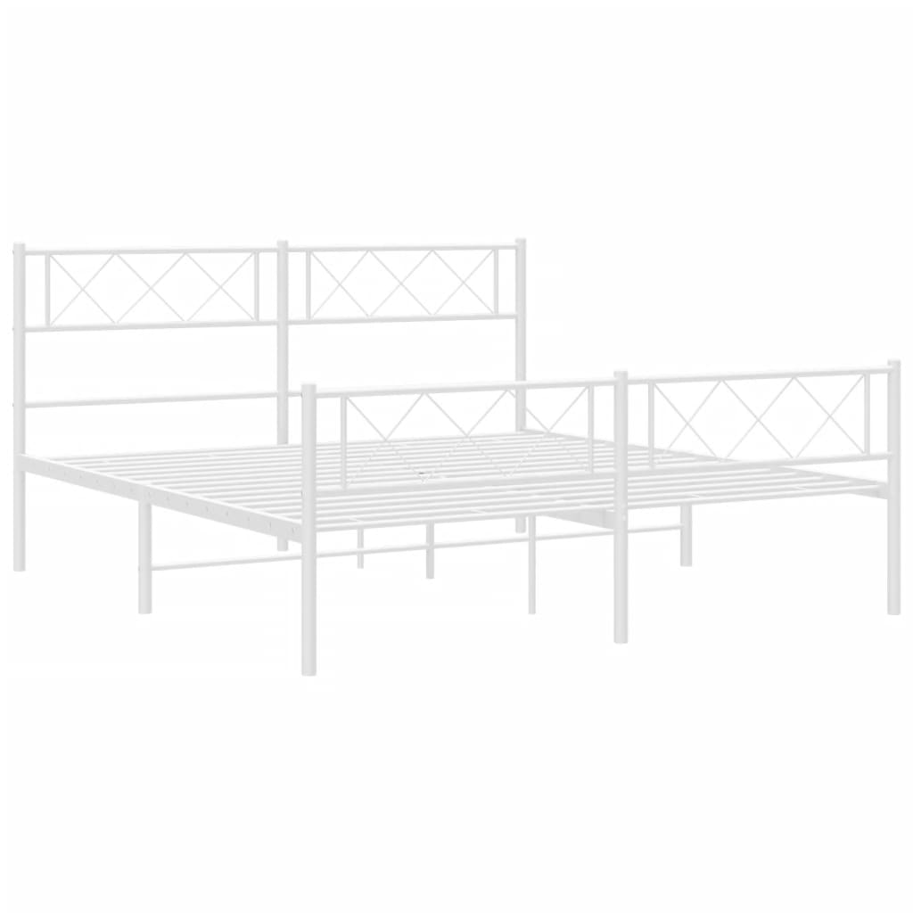 Bettgestell mit Kopfteil Metall Schwarz 100x190 cm