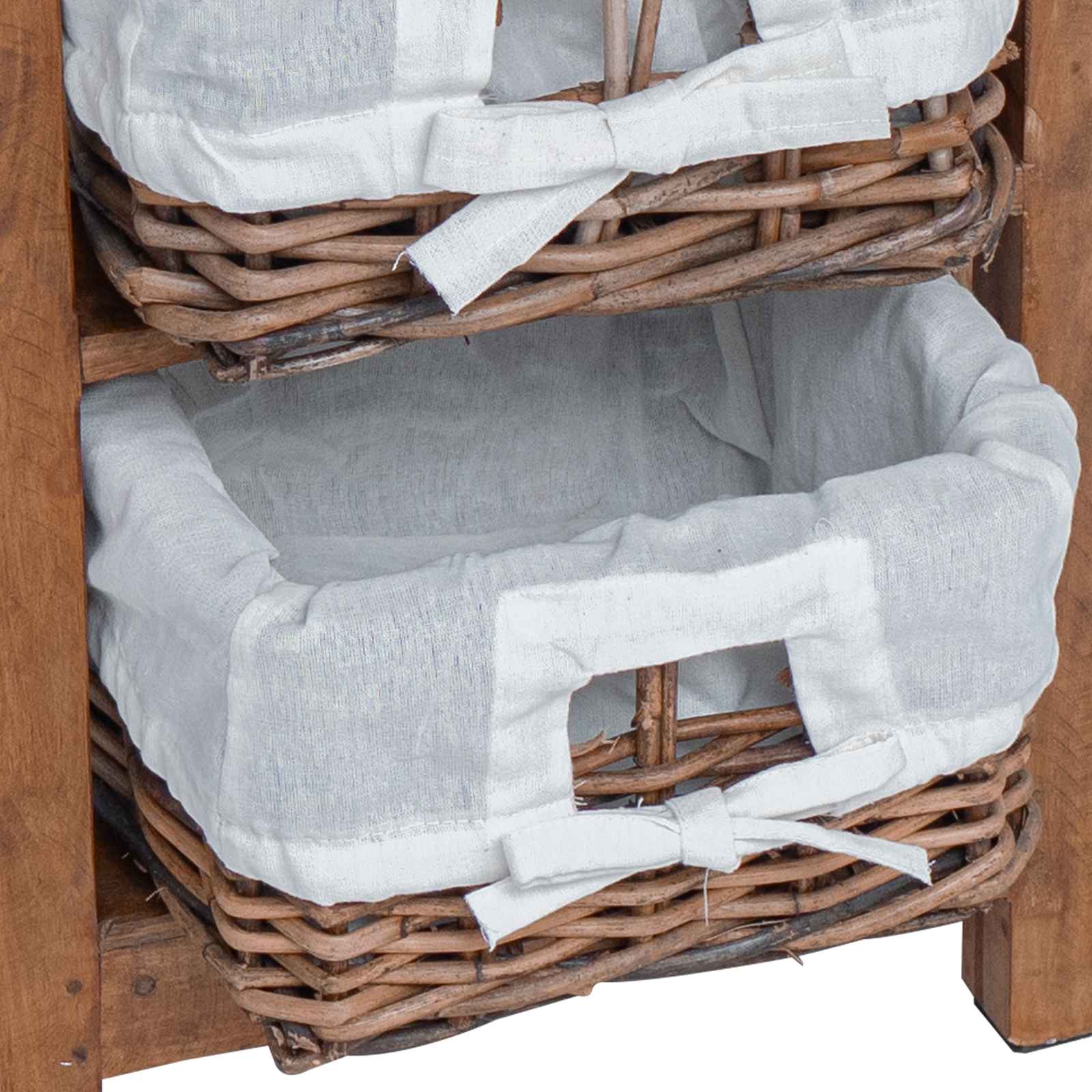 Beistelltisch Braun 38 x 28 x 35 cm Massivholz Mahagoni