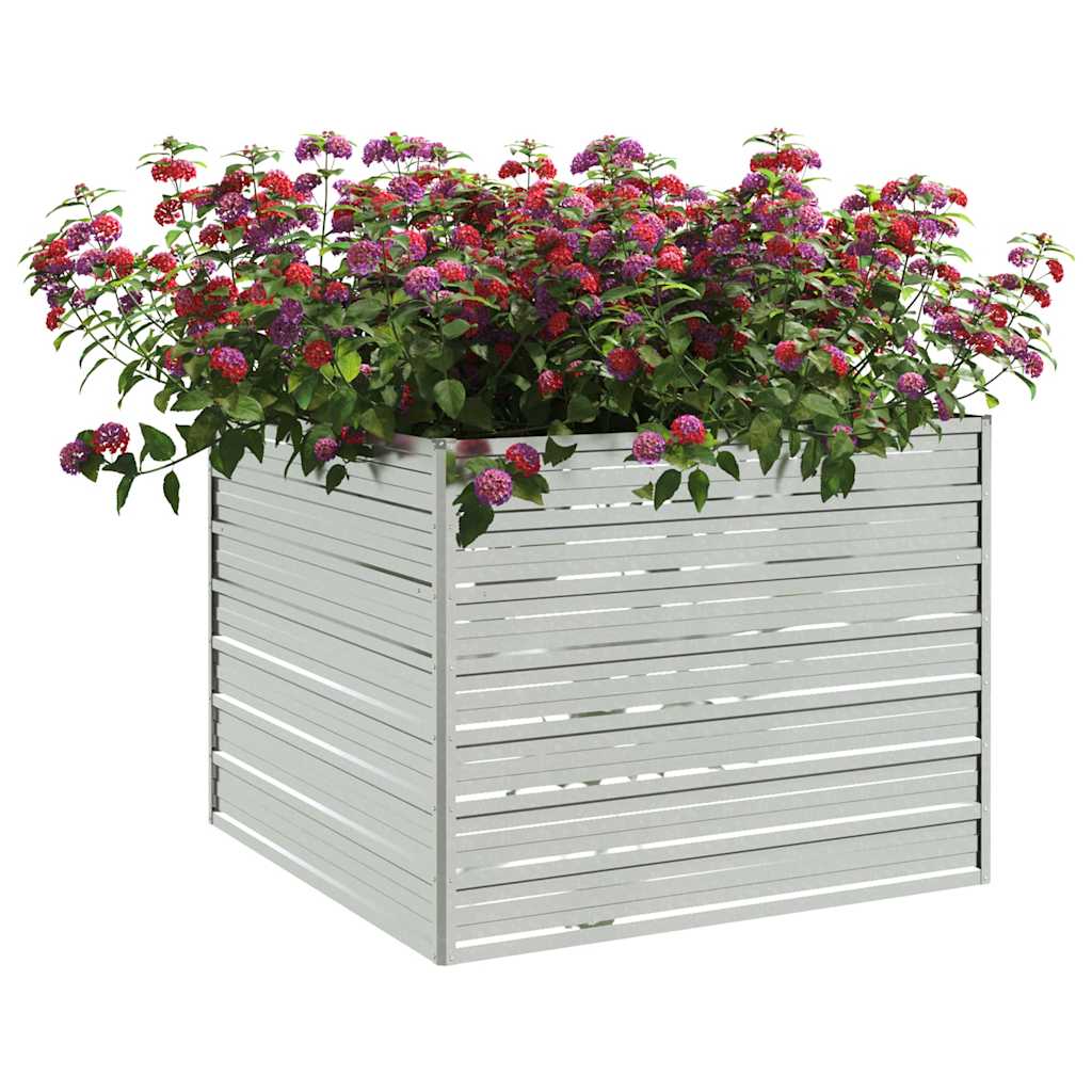 Garten-Hochbeet 160x80x77 cm Verzinkter Stahl Silbern