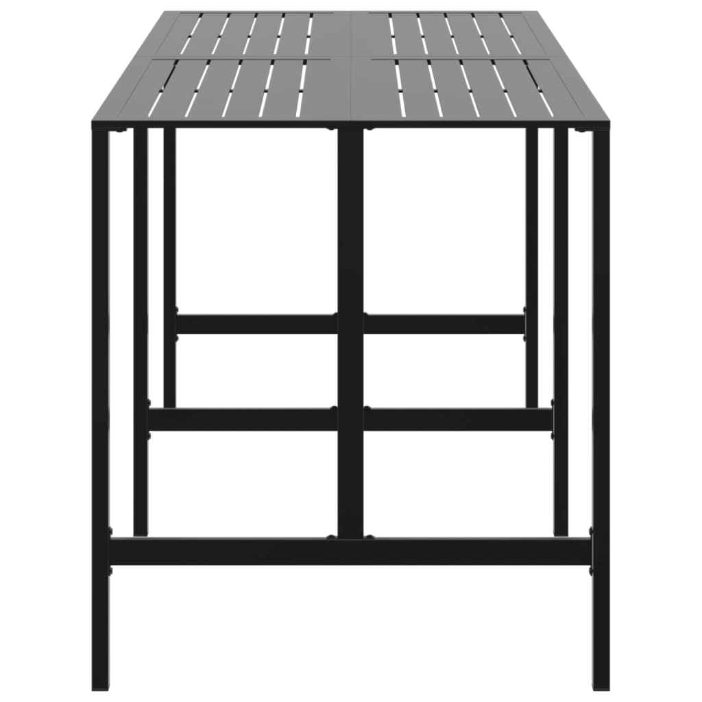 Bartisch Schwarz 50x50x110 cm Pulverbeschichteter Stahl