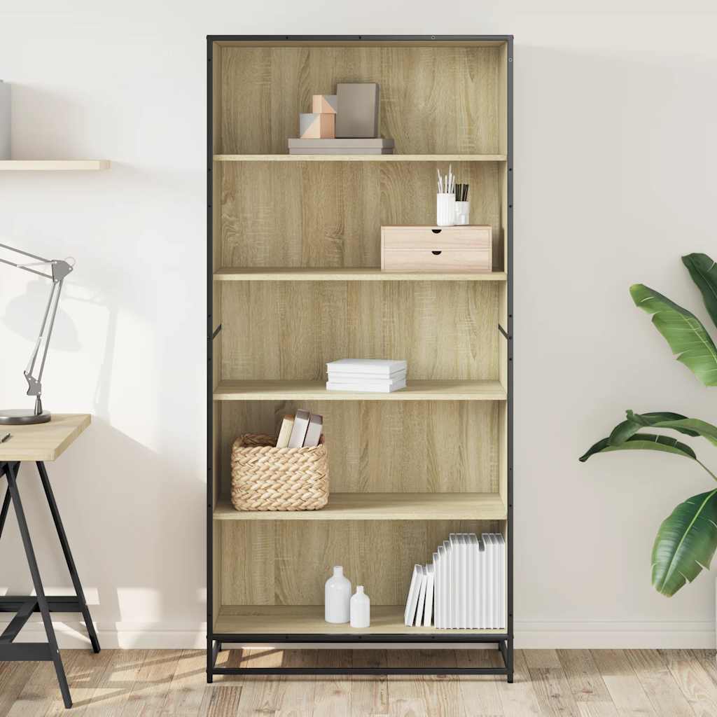 Bücherregal Schwarz 60x35x139 cm Holzwerkstoff