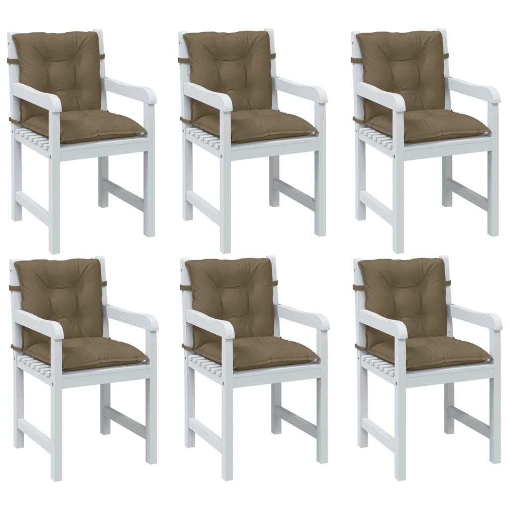 Niedriglehner-Auflagen 2 Stk Melange Anthrazit 100x50x7cm Stoff