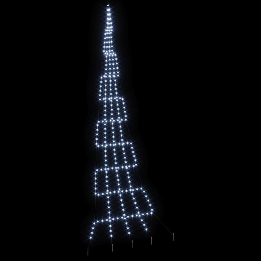 LED Weihnachtsbaum mit Erdspießen Warmes Weiß 182 cm Metall