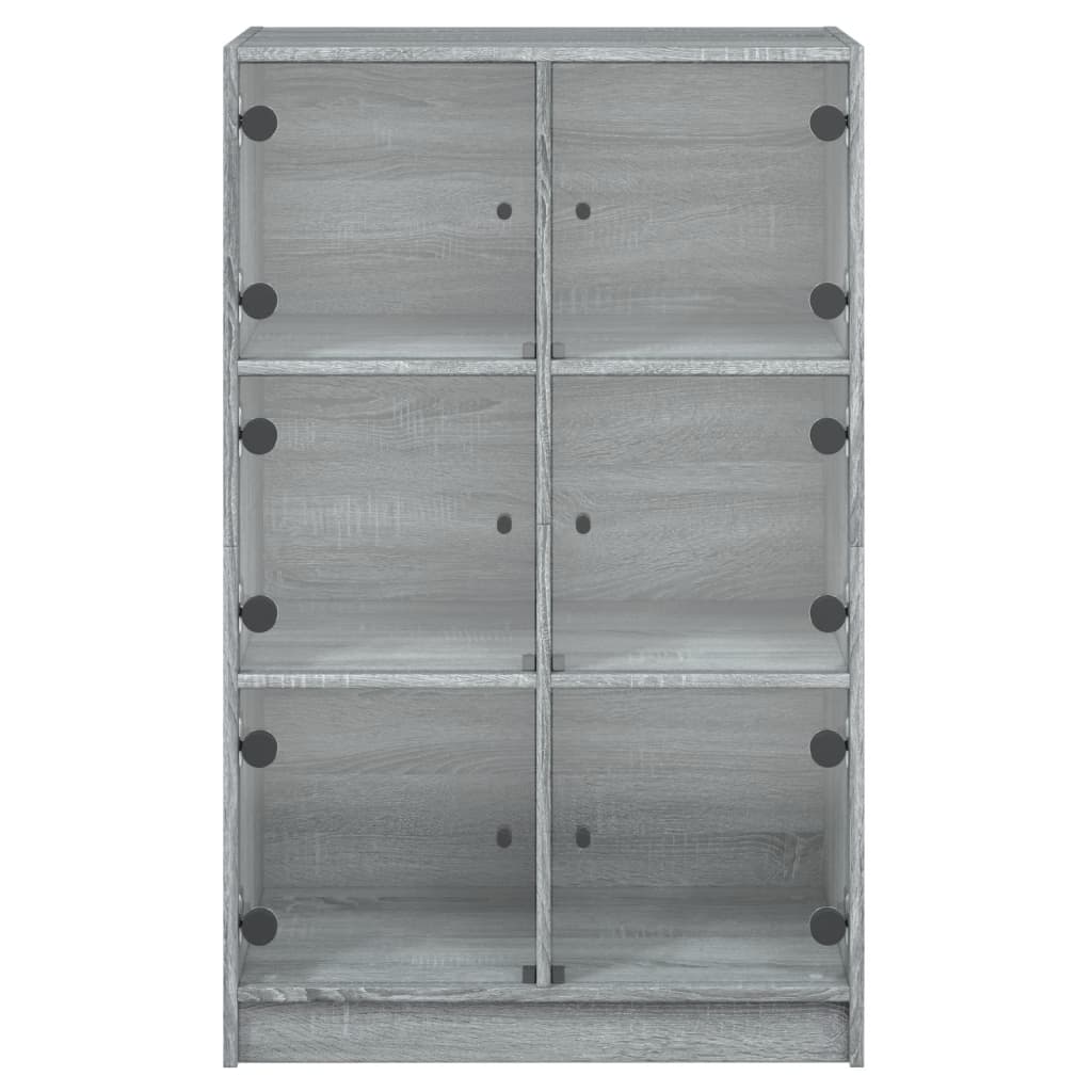 Bücherregal mit Türen Weiß 136x37x109 cm Holzwerkstoff