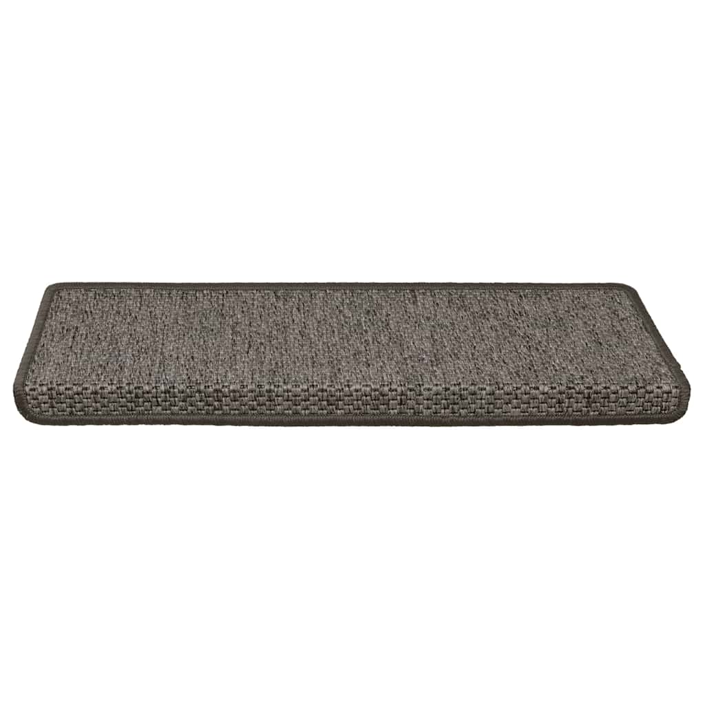 Treppenmatten Selbstklebend Sisal-Look 15 Stk. 65x21x4 Platina