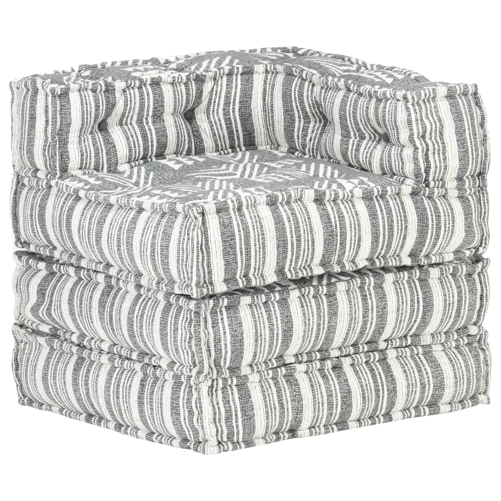 2-Sitzer Modularer Pouf Patchwork Stoff