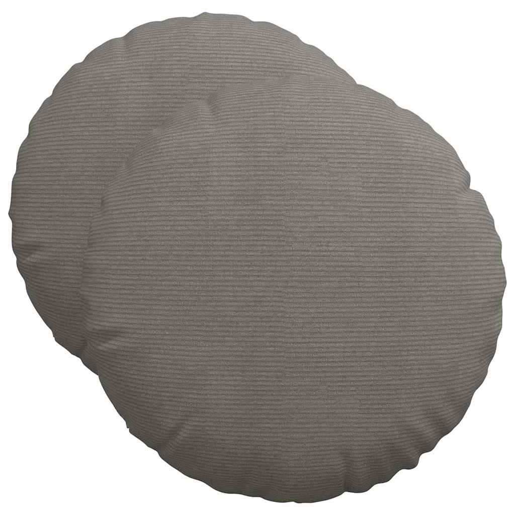 Sitzkissen 2 pcs Hellgrau Ø30 x 13 cm Cordstoff
