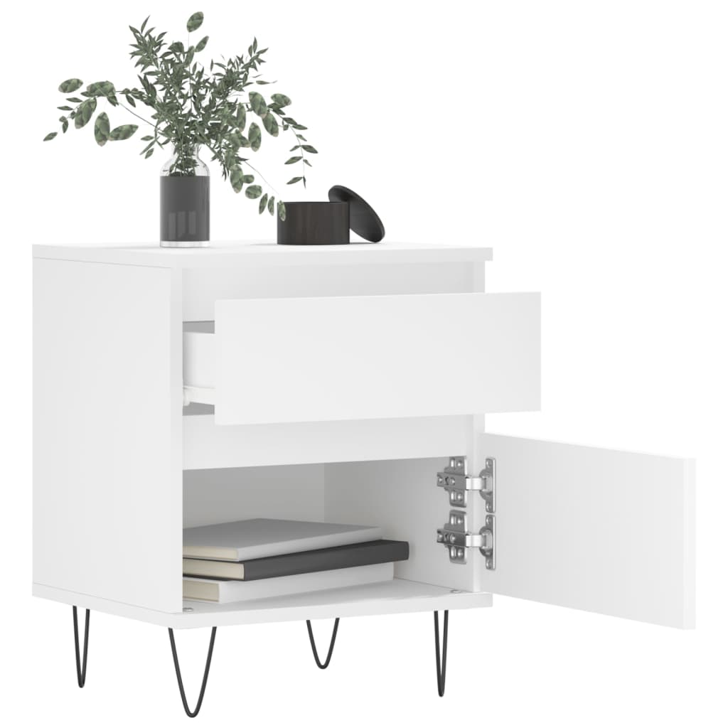Bettschrank Schwarz Eichen-Optik 40 x 35 x 50 cm Holzwerkstoff
