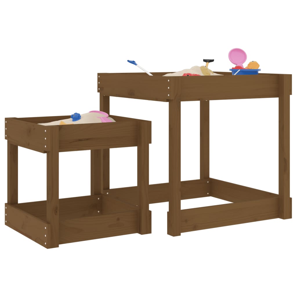 Sand-Spieltische 2 Stk. Massivholz Kiefer