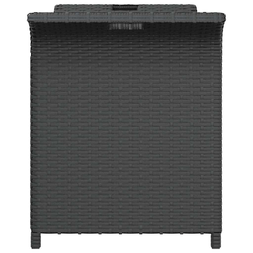 Gartenbank mit Kissen Braun 116x46x57 cm Poly Rattan