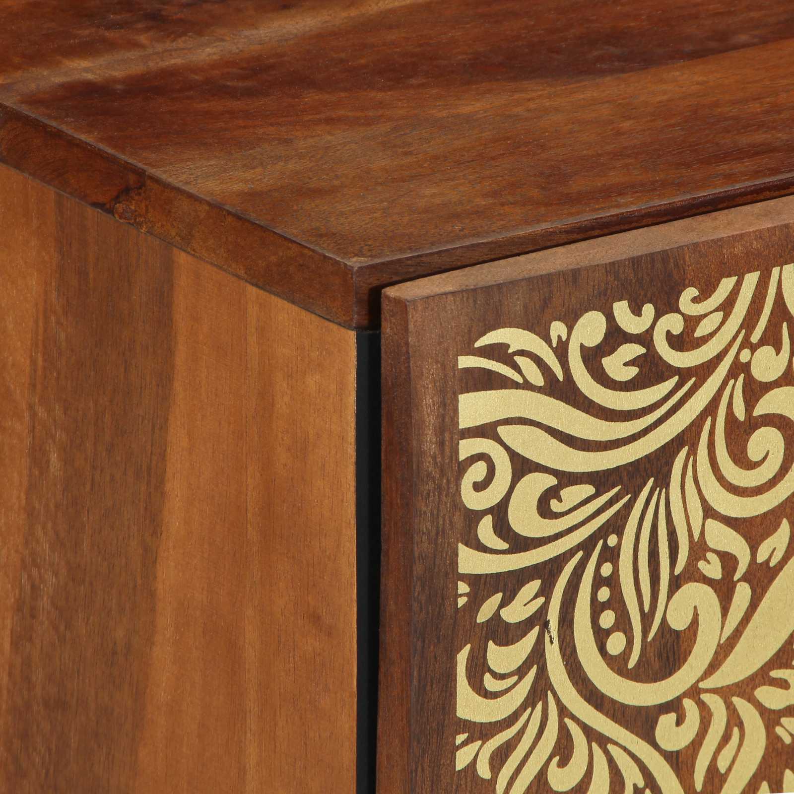 Badezimmerschrank mit Tür Grau 38 x 33 x 58 cm Massivholz Mango