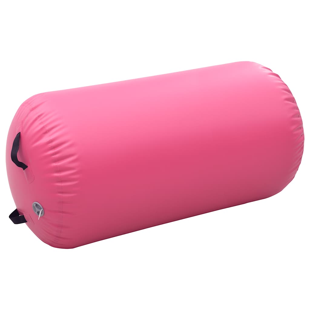 Aufblasbare Gymnastik-Rolle mit Pumpe 100x60 cm PVC Rosa