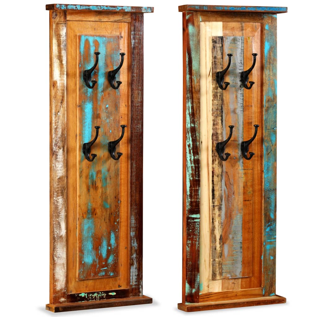 Garderoben 2 Stk. Massivholz Akazie 38x100 cm